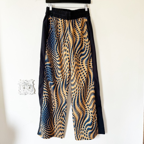 Free People Movement Heat Wave Wide Leg Zip Pants Daisy Chain S - Picture 2 of 12